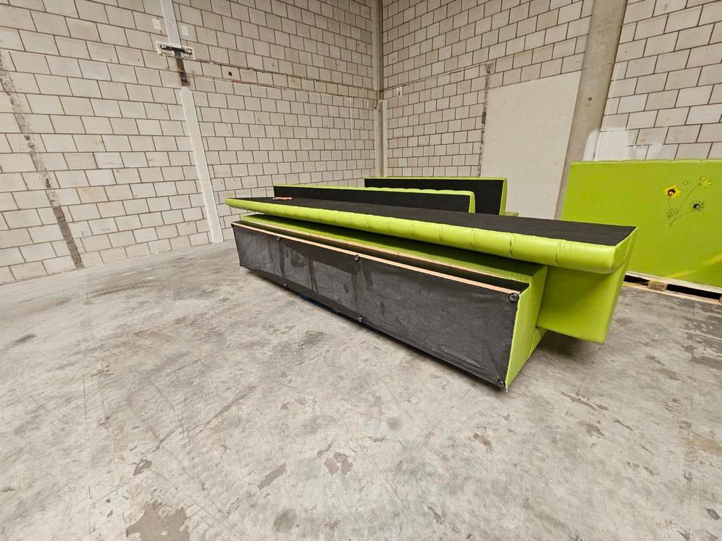 Diverse groene banken voor horeca of projectinrichting, Ophalen of Verzenden, 75 tot 100 cm