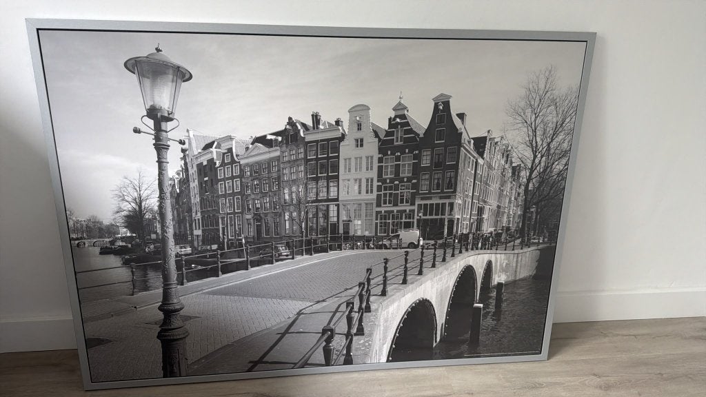 Ikea Amsterdam grachten schildenrij, Ophalen, Zo goed als nieuw, 125 cm of meer, Schilderij