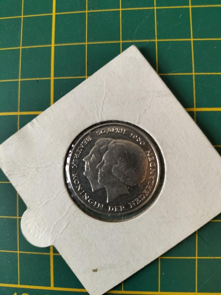 1 Gulden Herdenkingsmunt 30 April 1980 Juliana Beatrix, Ophalen of Verzenden, Koningin Juliana, 1 gulden, Losse munt