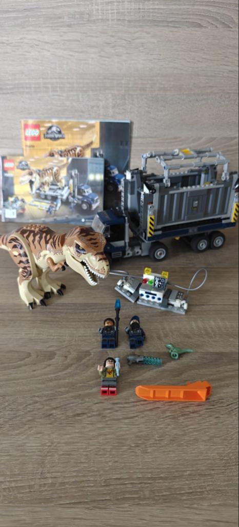 Lego Jurassic World 75933 T. rex Transport - Compleet, Ophalen of Verzenden, Gebruikt, Overige merken
