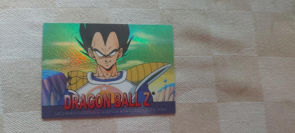 dragonball z kaart reverseholo Vegeta Smirking, Ophalen of Verzenden, Zo goed als nieuw, Losse kaart