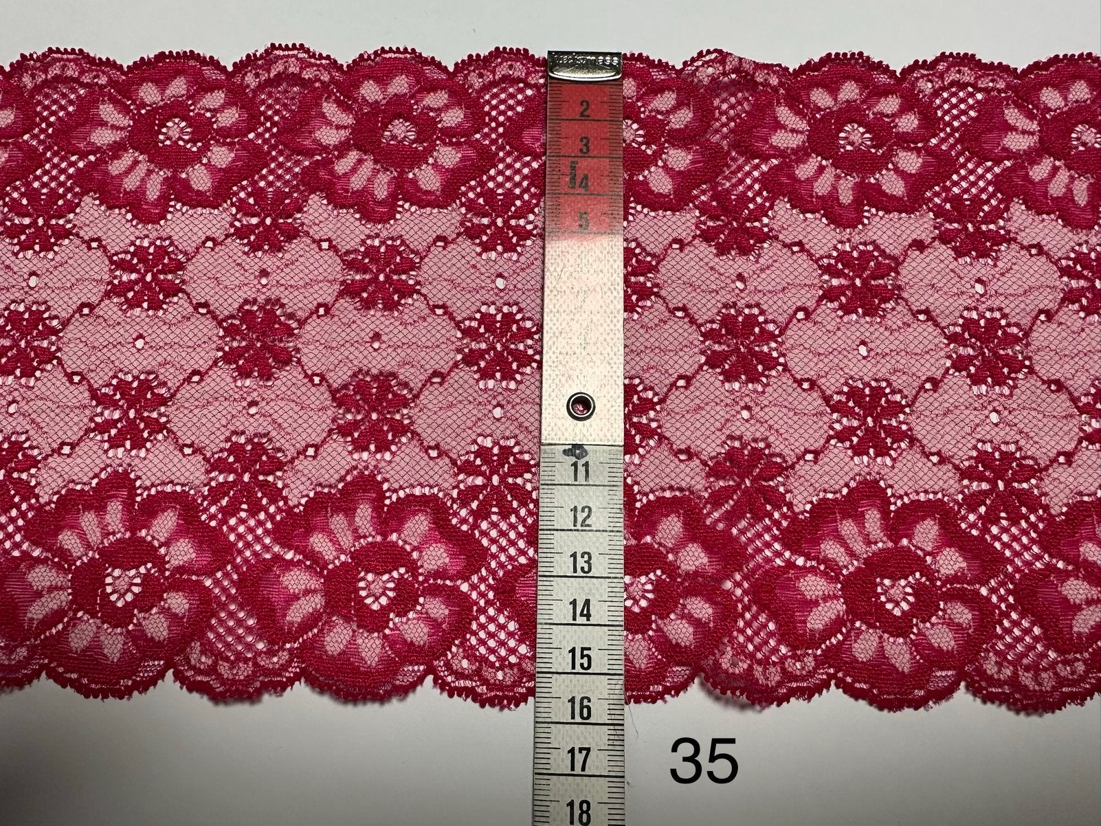 35 rekbare kant fushi/licht roze (per mtr), Ophalen of Verzenden, Nieuw, Kant