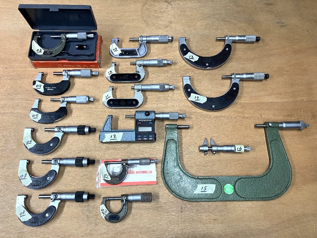 Micrometers, schroefmaten, MITUTOYO, STEINMEYER, Doe-het-zelf en Verbouw, Meetapparatuur, Gebruikt, Afstand, Ophalen of Verzenden