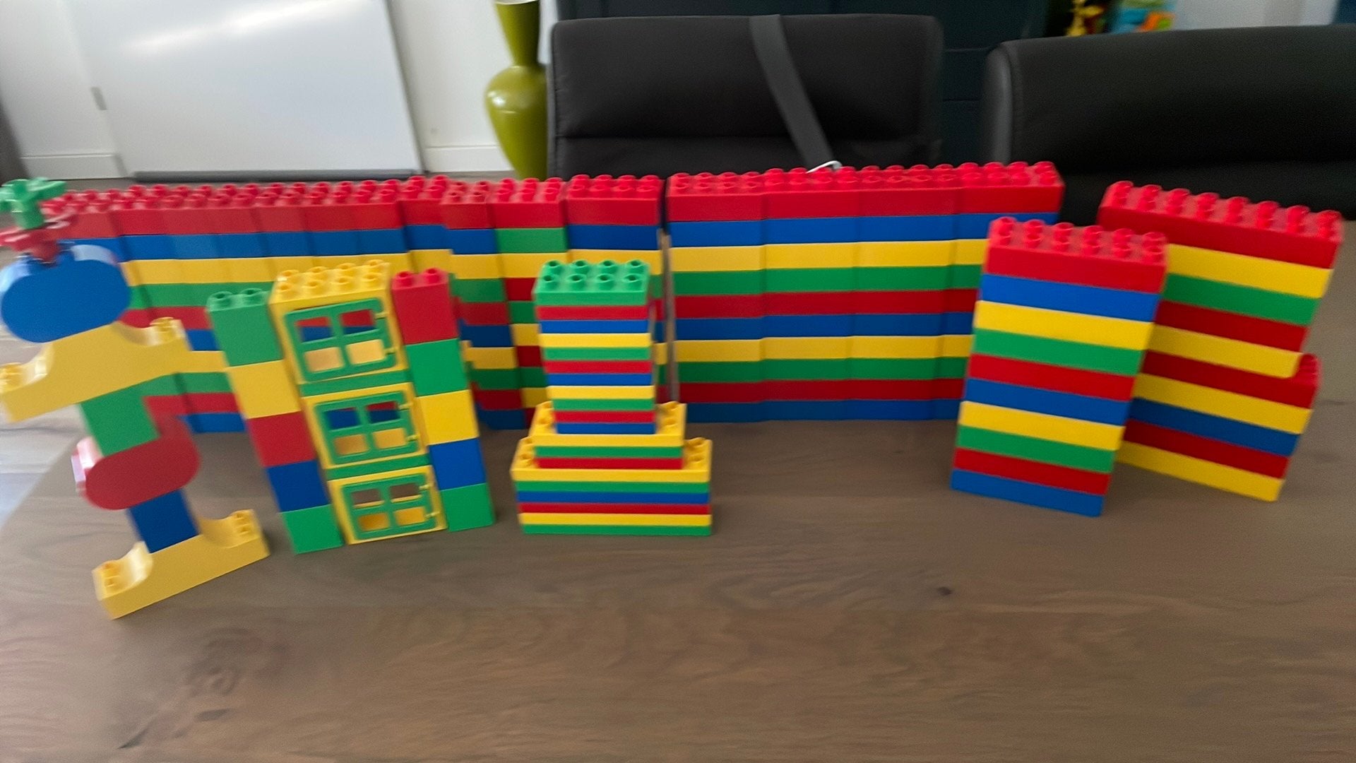 Bouw stenen 13 verschillende maten  met 2 bouwplaten!, Ophalen of Verzenden, Zo goed als nieuw, Duplo