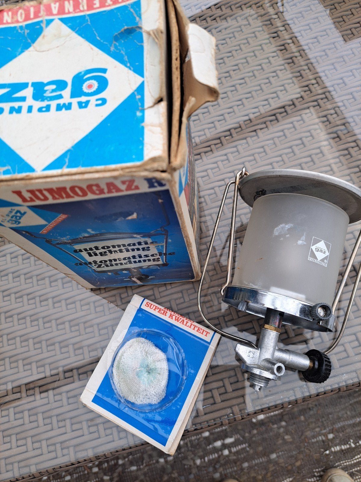 Vintage Campingaz Lumogaz R Campinglamp, Ophalen, Gebruikt
