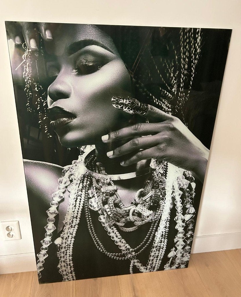 Design glazen wanddecoratie / Hotel chique 120 x 80 cm, Ophalen, Zo goed als nieuw, 100 tot 125 cm, Foto of Poster