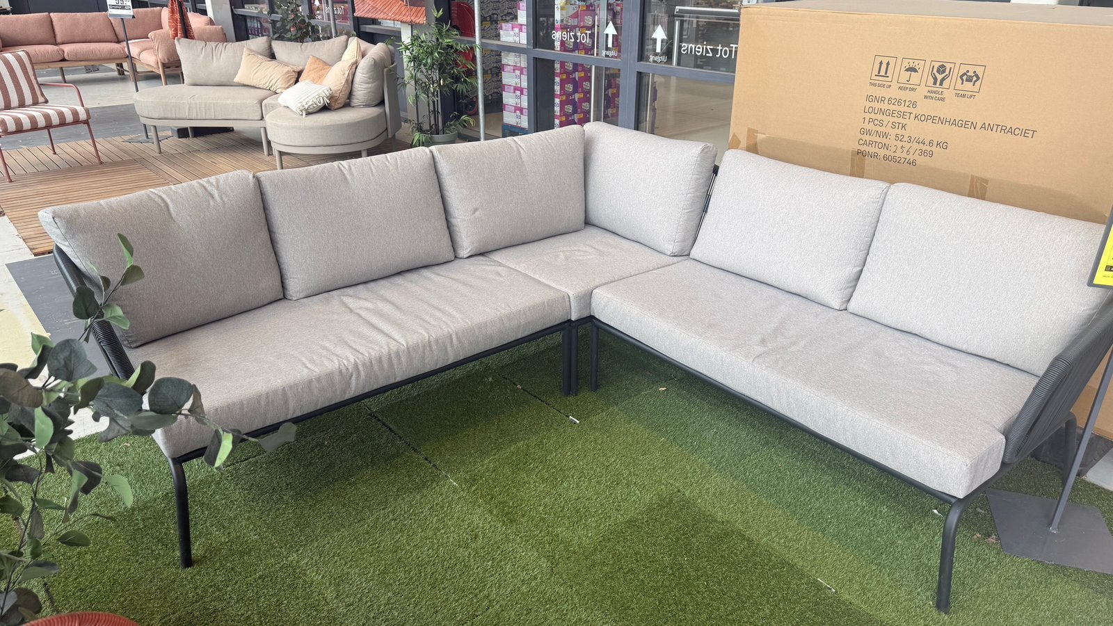 Loungeset Kopenhagen nieuw, Tuin en Terras, Ophalen, 6 zitplaatsen, Bank, Nieuw