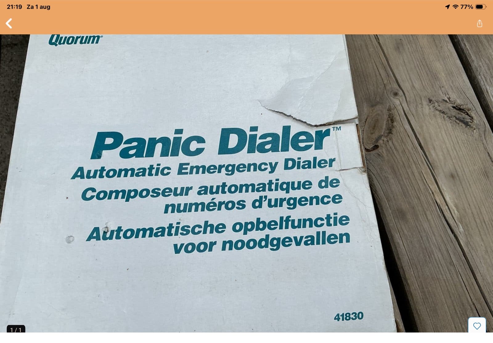 Quorum Panic Dialer - Automatische opbelfunctie, Ophalen of Verzenden, Zo goed als nieuw