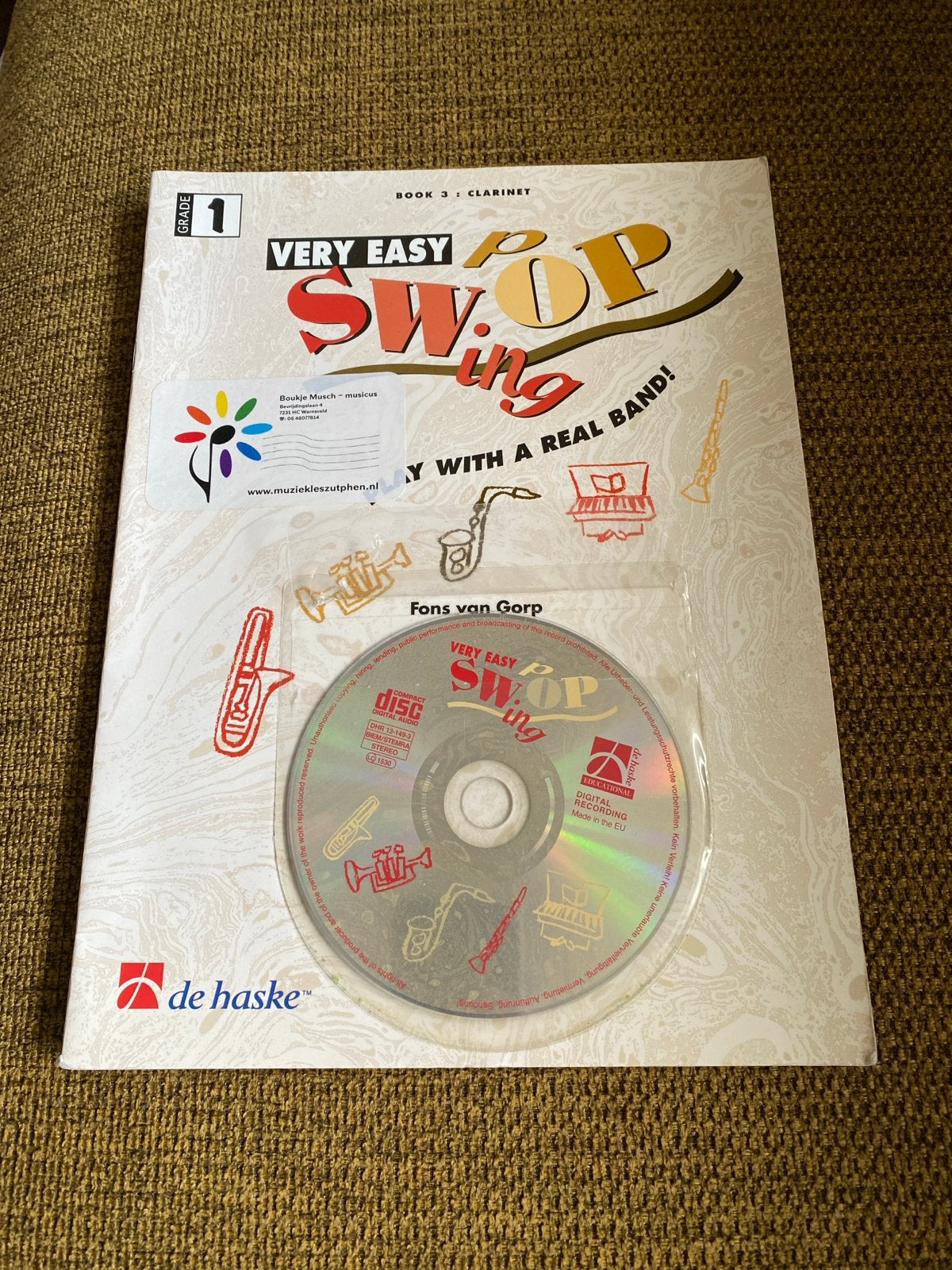 Very Easy Swop Swing - Klarinet Boek 3 met CD, Gebruikt, Les of Cursus, Ophalen of Verzenden, Klarinet