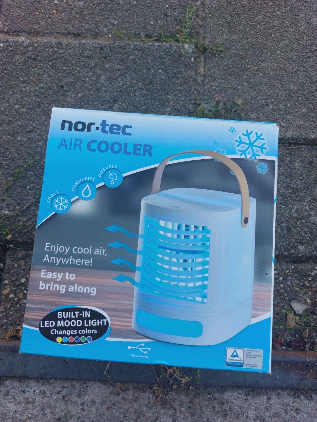 Nor-Tec Air Cooler met LED Mood Light, Witgoed en Apparatuur, Minder dan 60 m³, Timer, Nieuw, 3 snelheden of meer