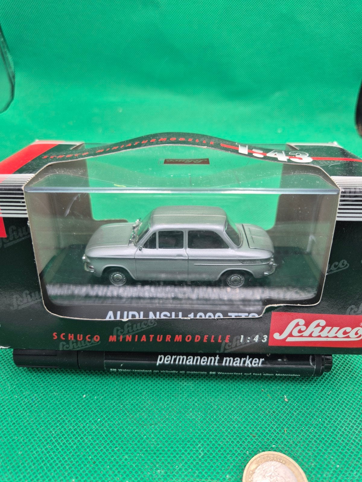 133 Audi NSU 1000 TTS 1/43 schuco, Ophalen of Verzenden, Zo goed als nieuw, Auto