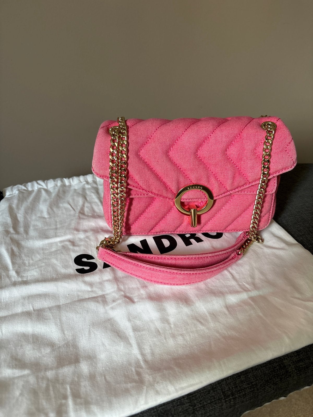 Sandro Yza schoudertas Roze, Sieraden, Tassen en Uiterlijk, Verzenden, Zo goed als nieuw, Roze, Schoudertasje