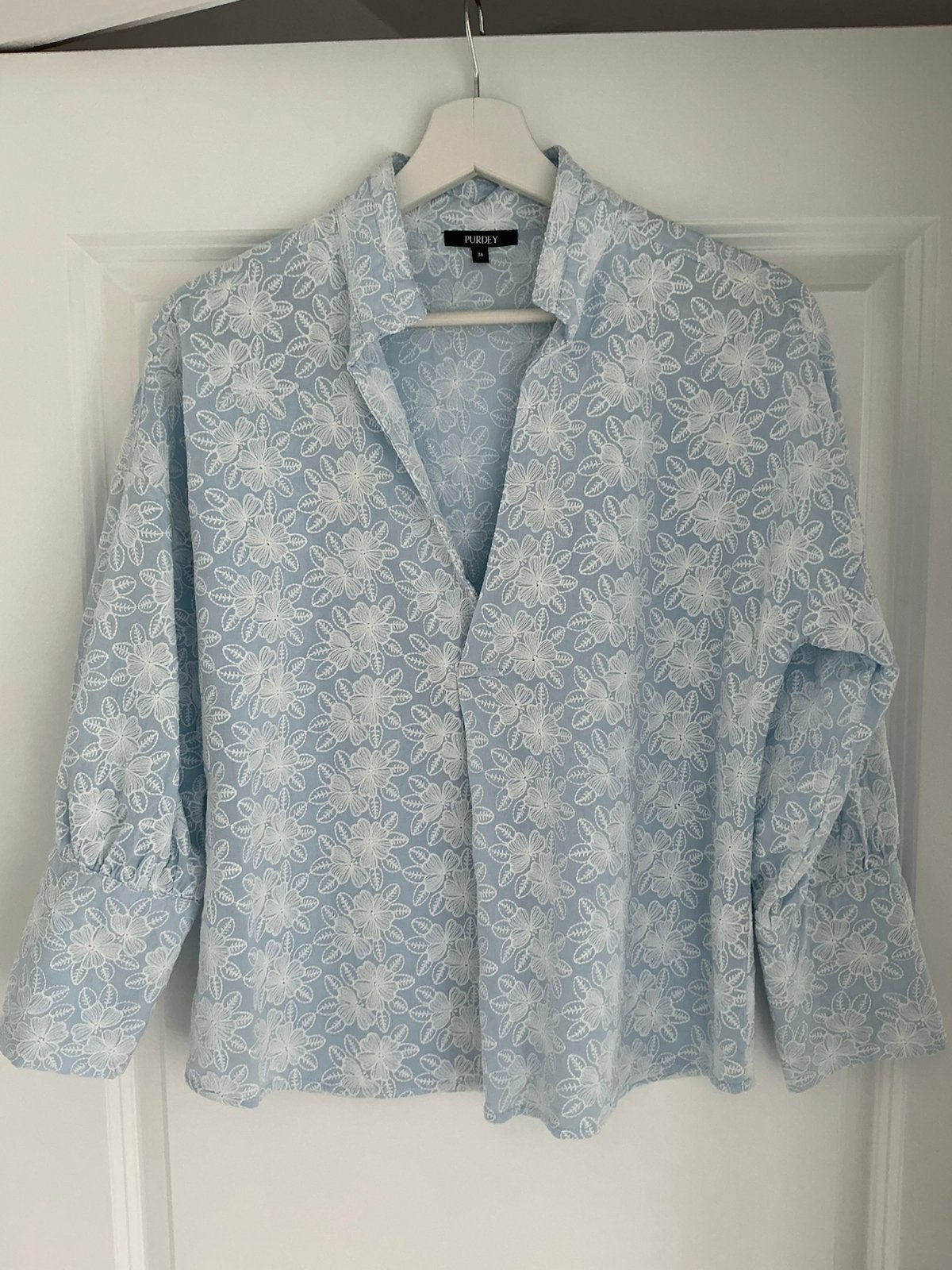 Purdey blouse dames Small, ZGAN, Ophalen of Verzenden, Zo goed als nieuw, Maat 36 (S), Blauw