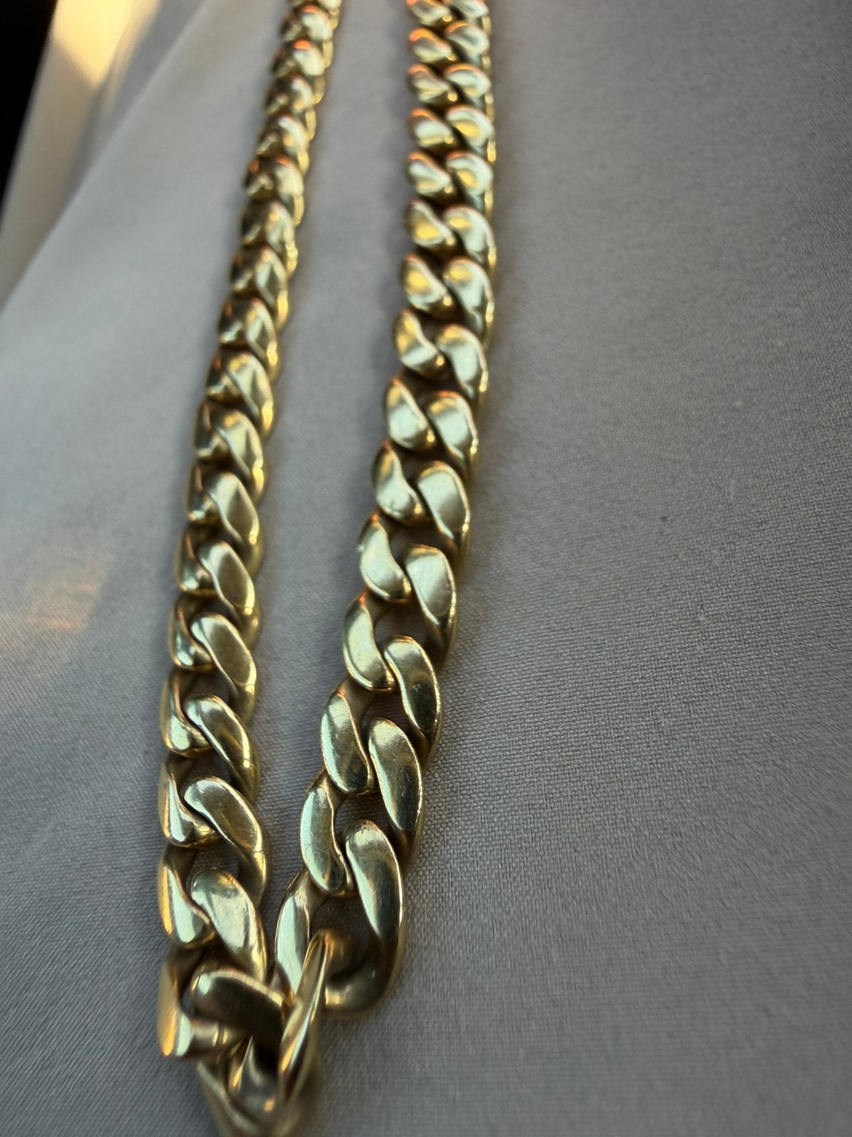 Gouden ketting . Cuban 14kt MASSIEF, Ophalen of Verzenden, Zo goed als nieuw, Goud