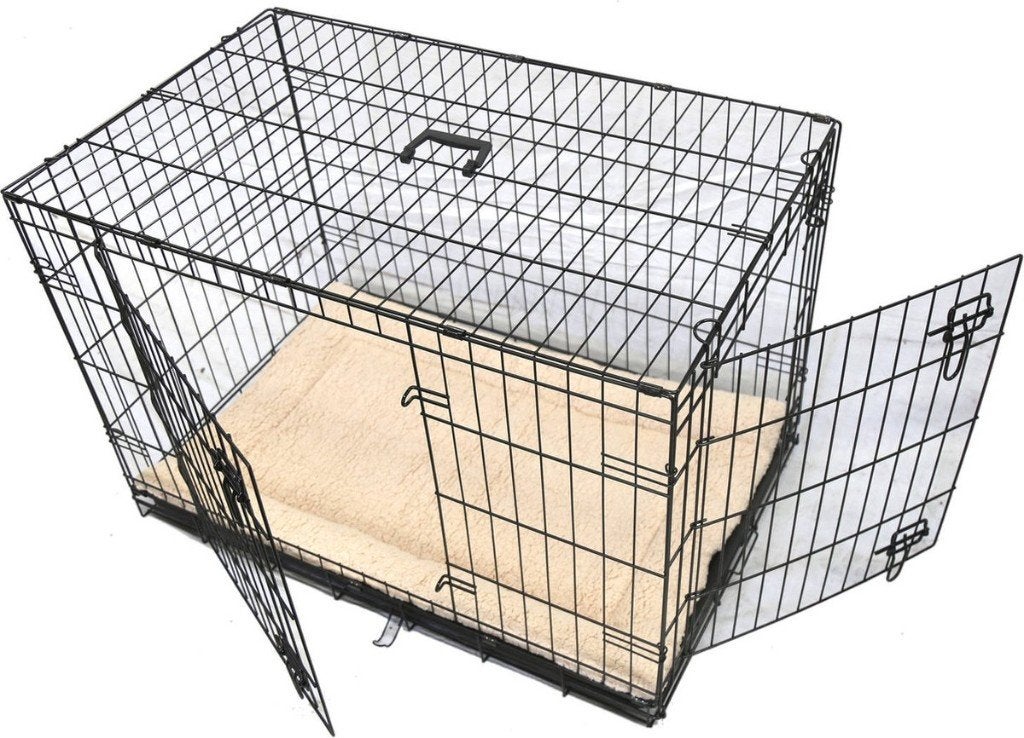 Hondenbench - Bench Opvouwbaar 76 x 45 x 51 cm incl. Plaid, Dieren en Toebehoren, Ophalen, Zo goed als nieuw