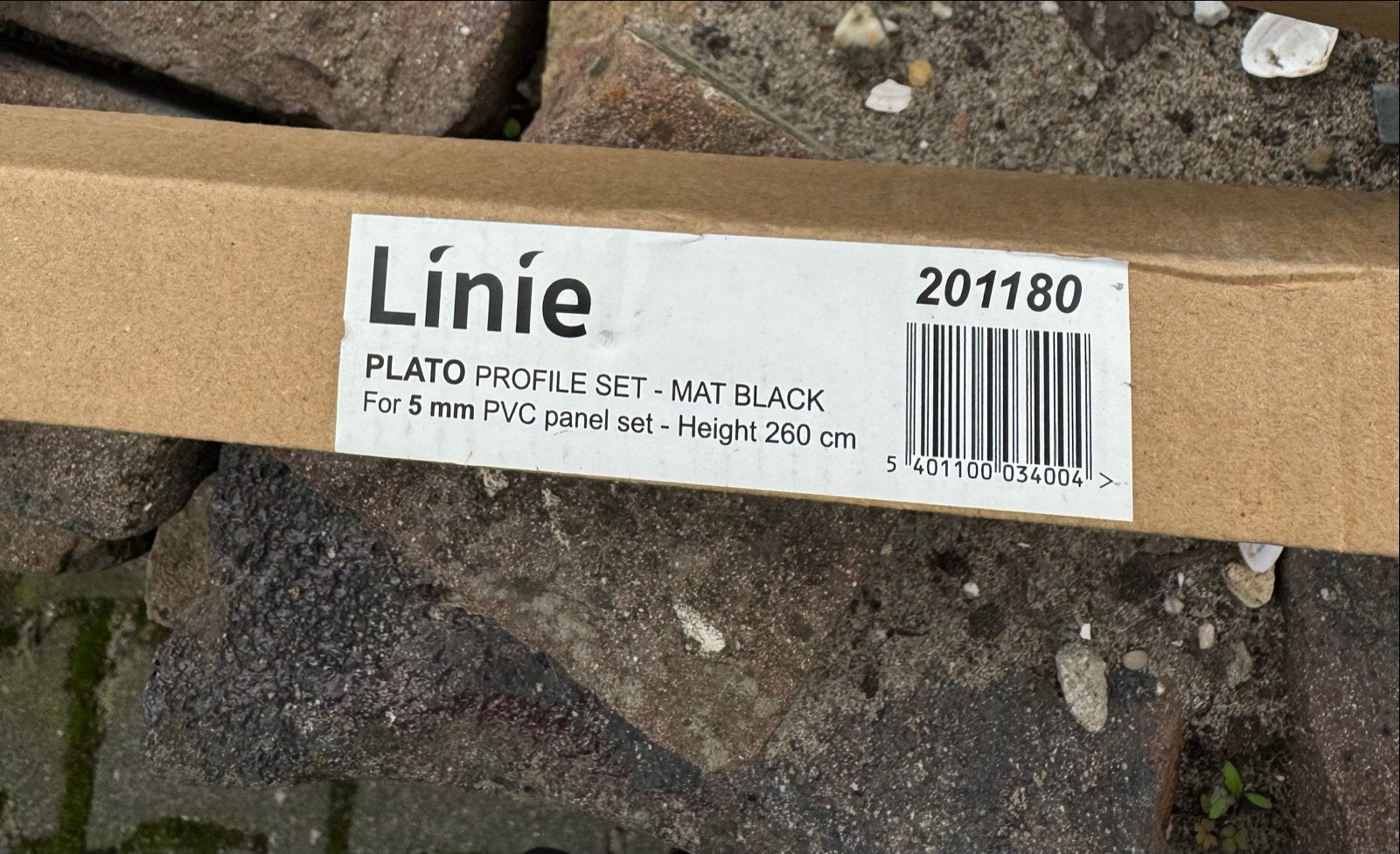 2x LINIE PLATO PROFIEL SET - MAT ZWART voor 5mm PVC panelen, Doe-het-zelf en Verbouw, Ophalen, Nieuw, 250 mm of meer, Overige typen