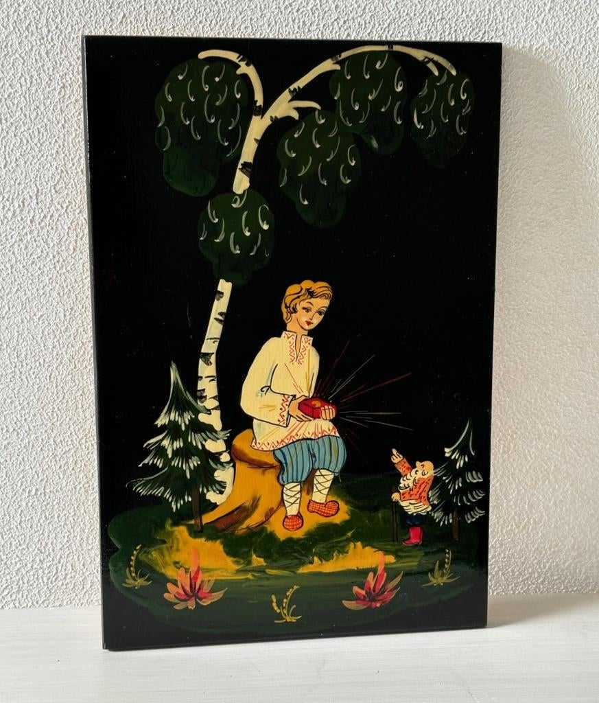 Vintage Russisch Paneeltje 28 cm, Antiek en Kunst, Curiosa en Brocante, Ophalen of Verzenden