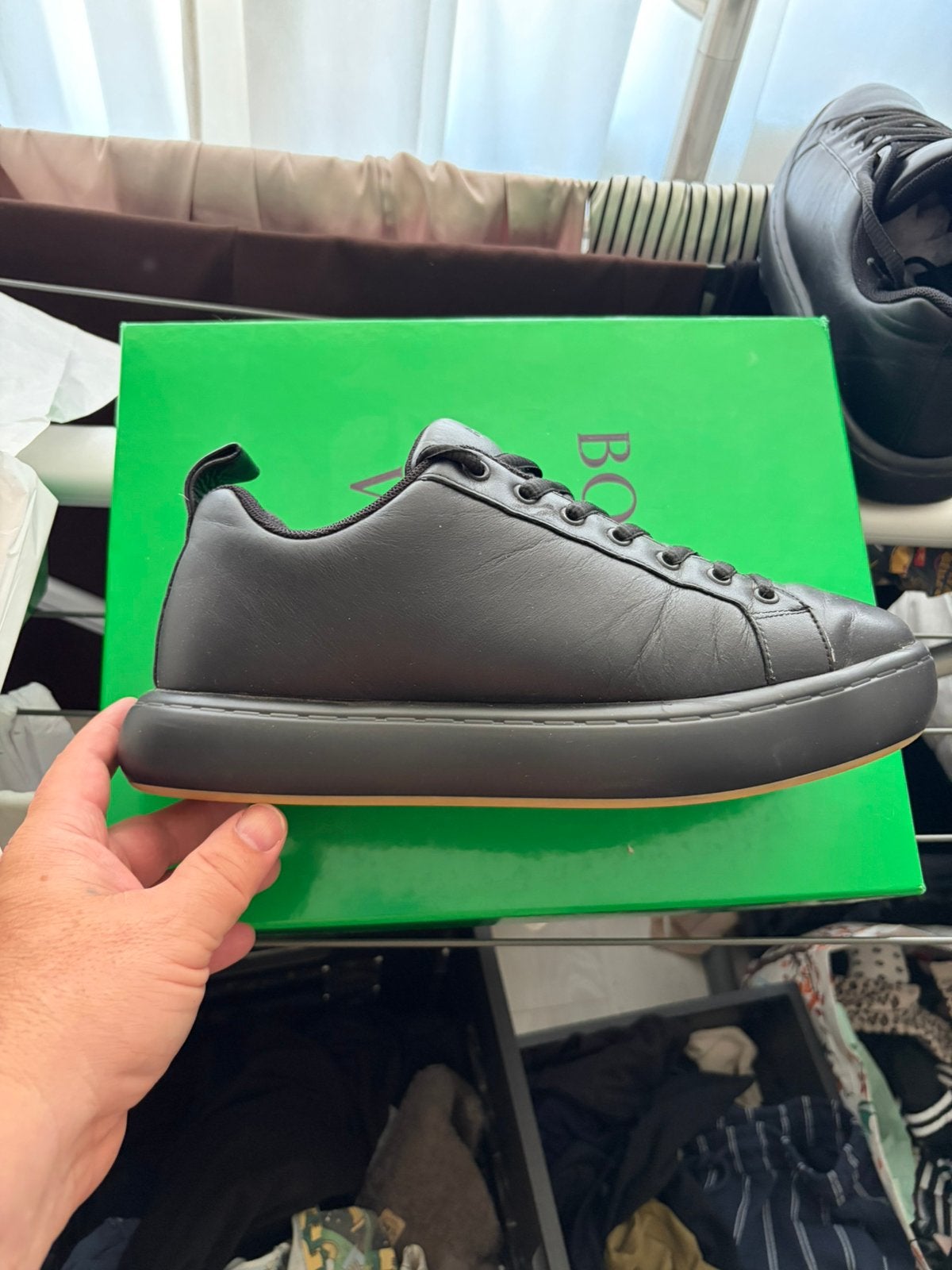 Mooie Bottega Veneta schoenen te koop 44, Zwart, Nieuw, Ophalen of Verzenden, Veterschoenen