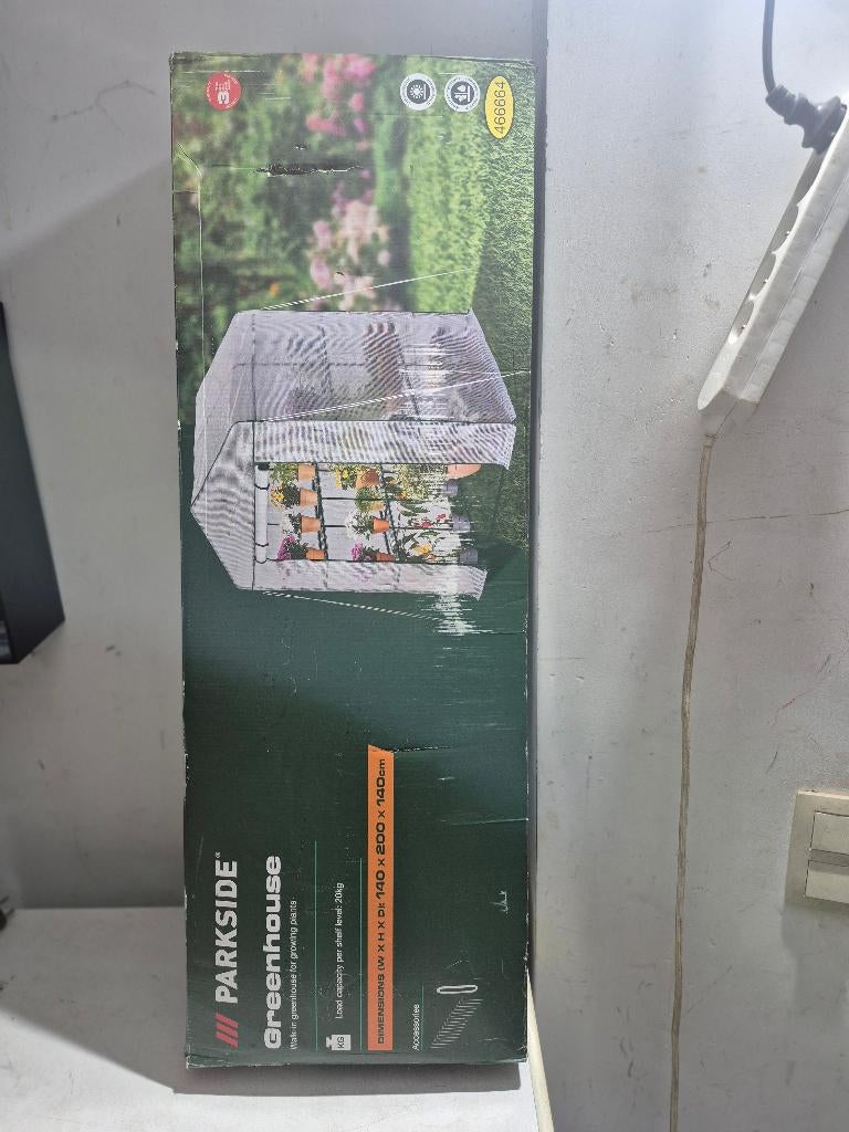 Parkside Greenhouse serre 140 x 200 x 140 cm, Tuin en Terras, Ophalen, Folie, Aluminium, Kweekkas