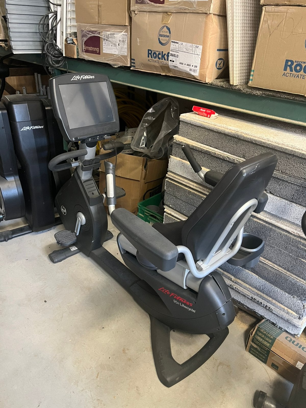 Ligfiets (lifefitness), Ophalen, Gebruikt, Benen, Ligfiets