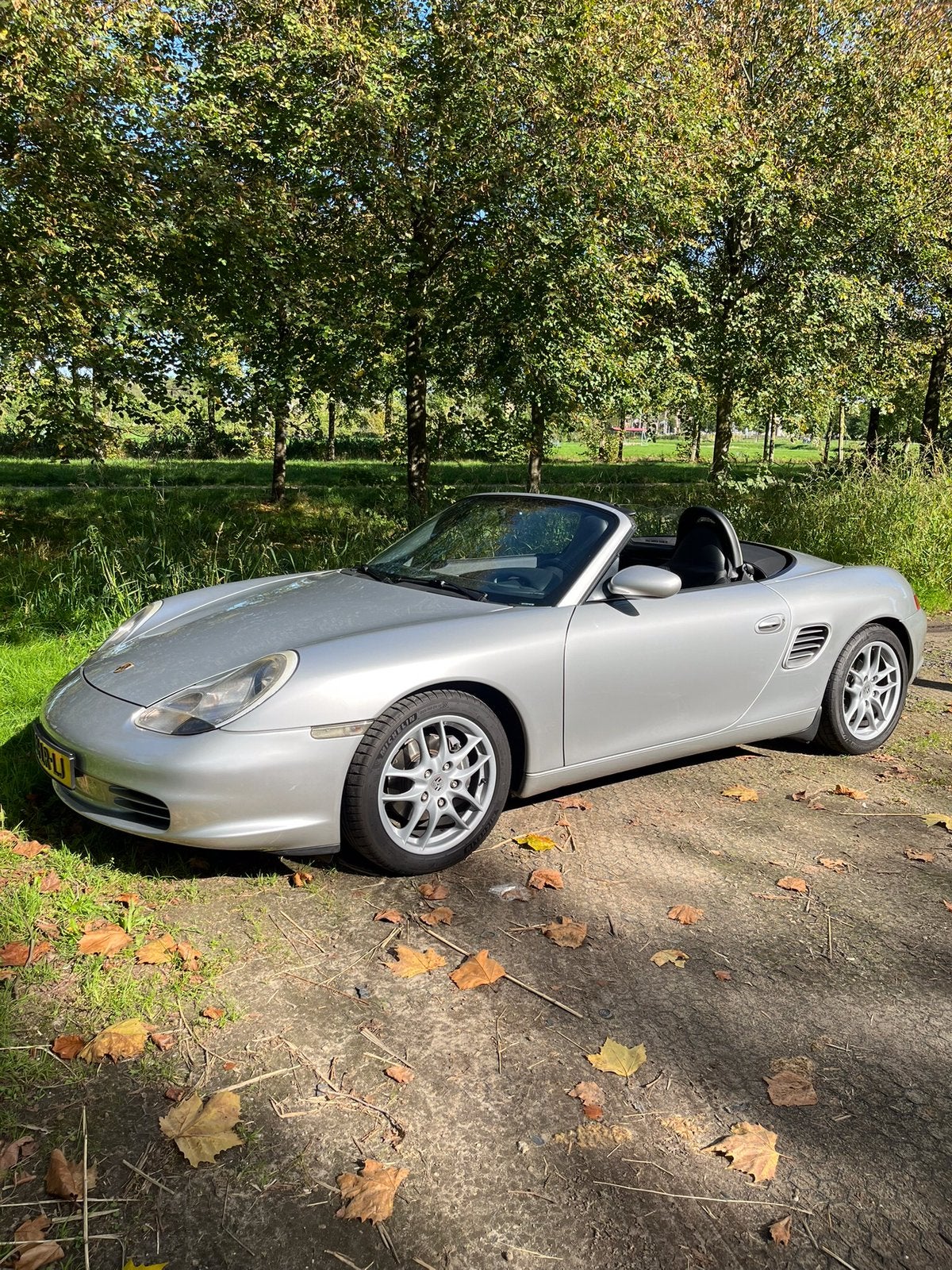 Porsche Boxster 2.7 AUT 2003 Grijs NL auto facelift., Auto's, 228 pk, Achterwielaandrijving, Origineel Nederlands, Zilver of Grijs