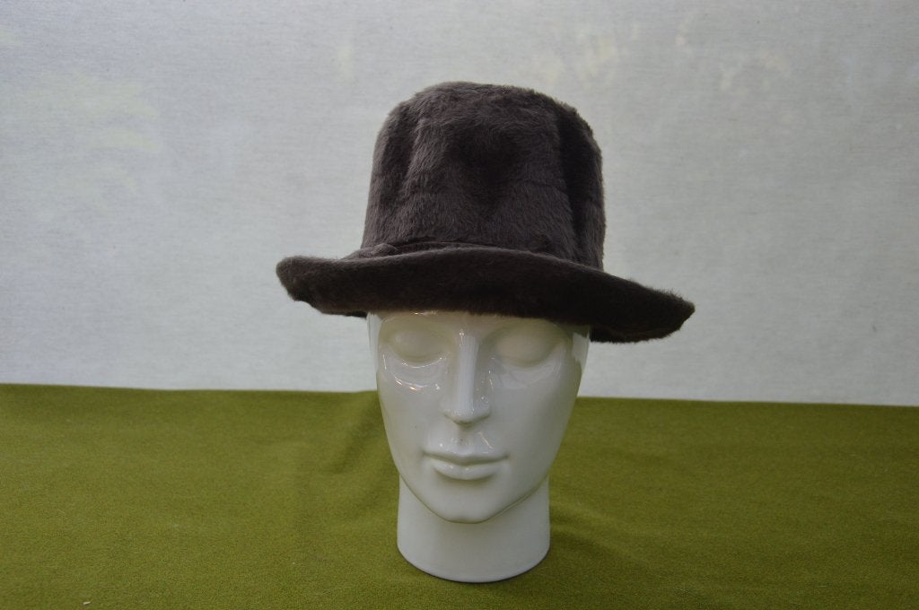 Vintage Fisher Ireland Cooktown hoed mohair-achtig donkergro, Fisher Ireland Cooktown, Hoed, Ophalen of Verzenden, Zo goed als nieuw