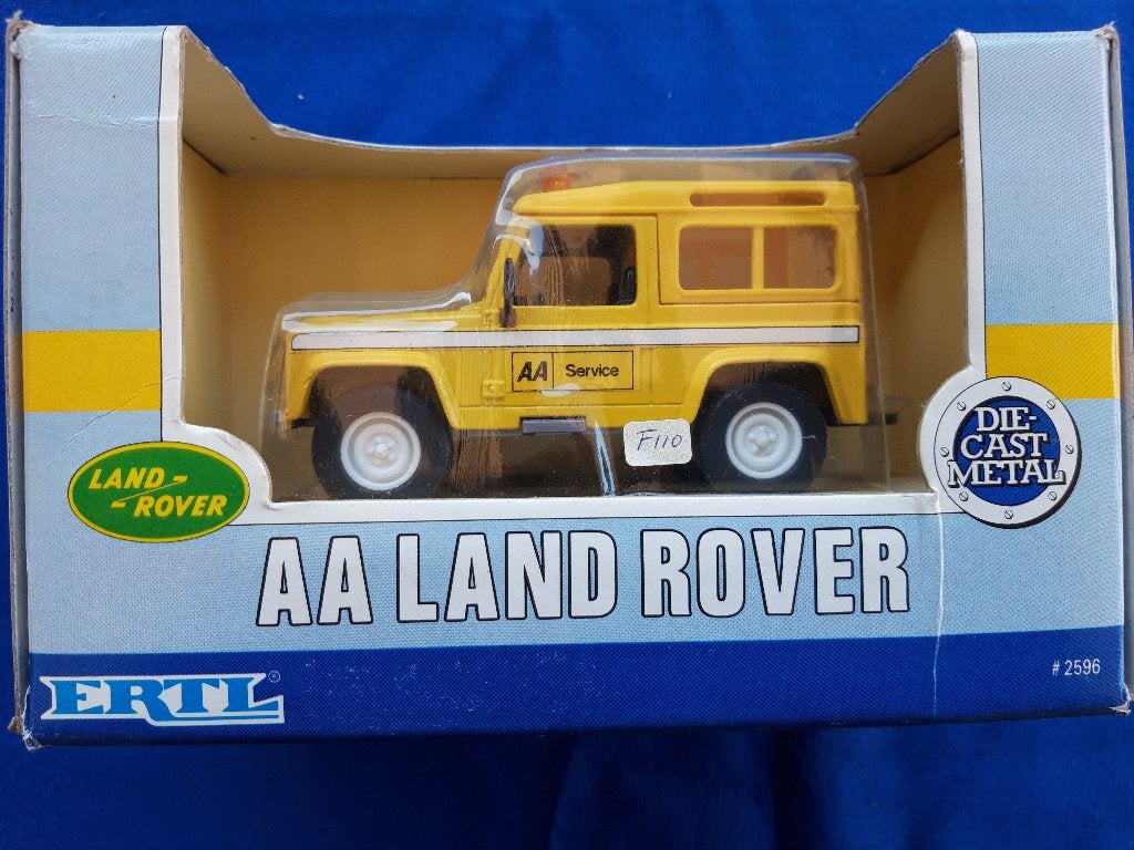 Land Rover Defender 90 geel AA Service Engelse wegenwacht, Ophalen of Verzenden, Nieuw, Auto, ERTL