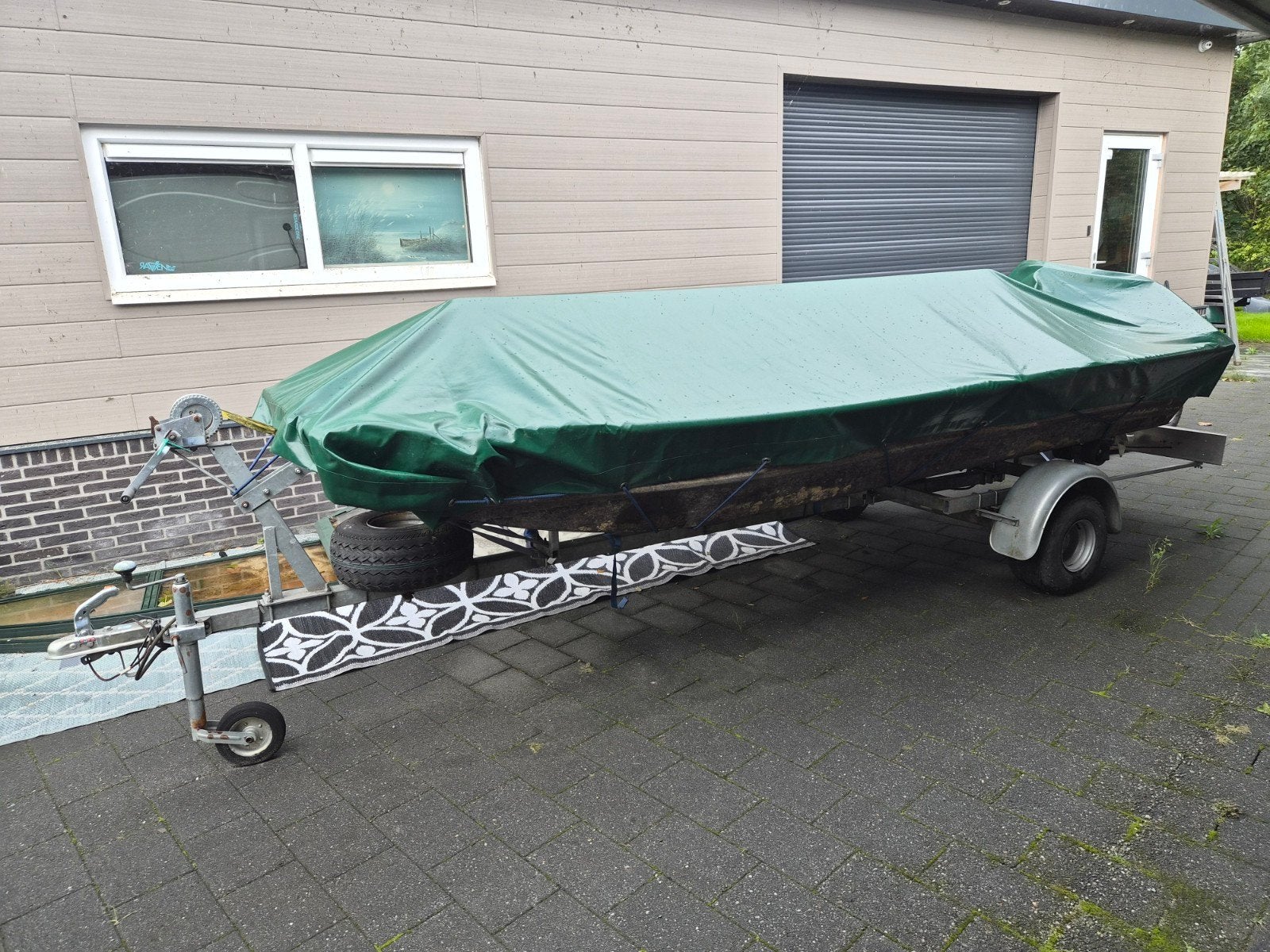 alu platbodem 4200mm met trailer en 2x motor benzine en elec, Ophalen of Verzenden, Aluminium