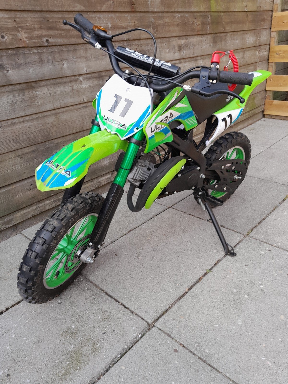 pitbike ultra 50 cc, Fietsen en Brommers, Minibikes, Midibikes en Pitbikes, Ophalen, Ultra Motocross, 50 cc, Schijfrem