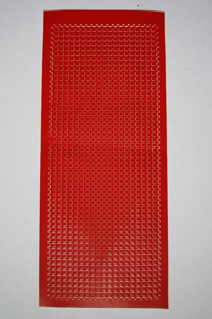 18 st. Vierkantjes sierstickers rood 8528, Ophalen of Verzenden, Nieuw, Overige thema's, Overige typen