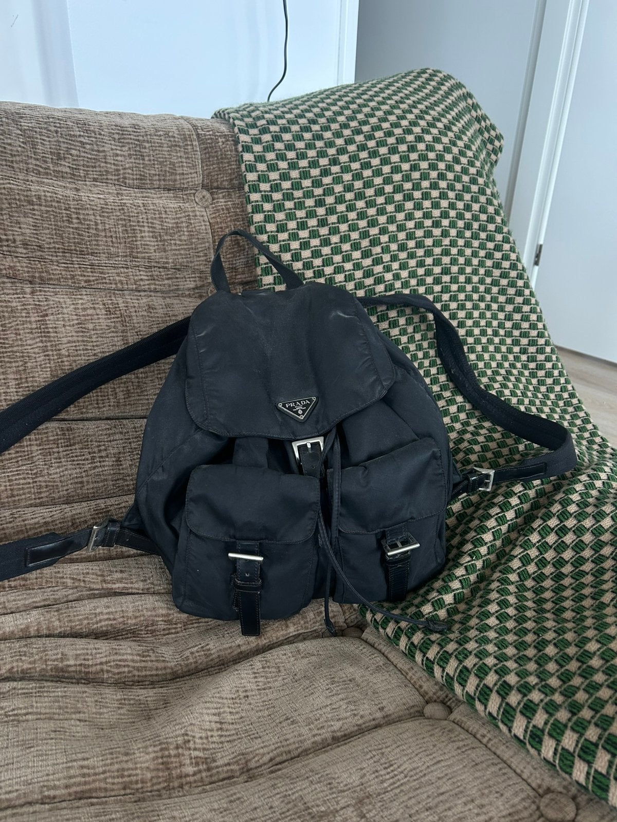 Vintage Prada Nylon Rugzak, Ophalen of Verzenden, Gebruikt, Overige merken