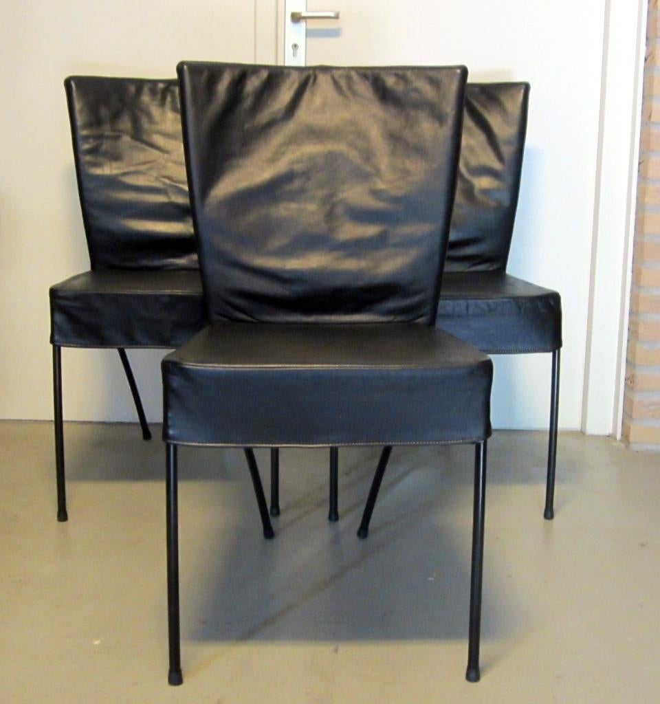 1, 2 of 3 Montis Spica eetkamerstoelen, Huis en Inrichting, Stoelen, Ophalen, Gebruikt, Drie, Zwart