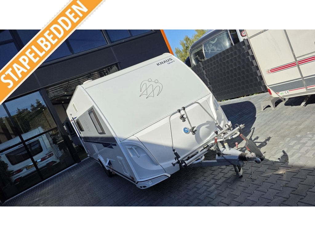 Knaus Sport Silver Selection 540 FDK Stapelbed, airco, mover, Caravans en Kamperen, Dwars-stapelbed, Bedrijf, Treinzit, Schokbreker