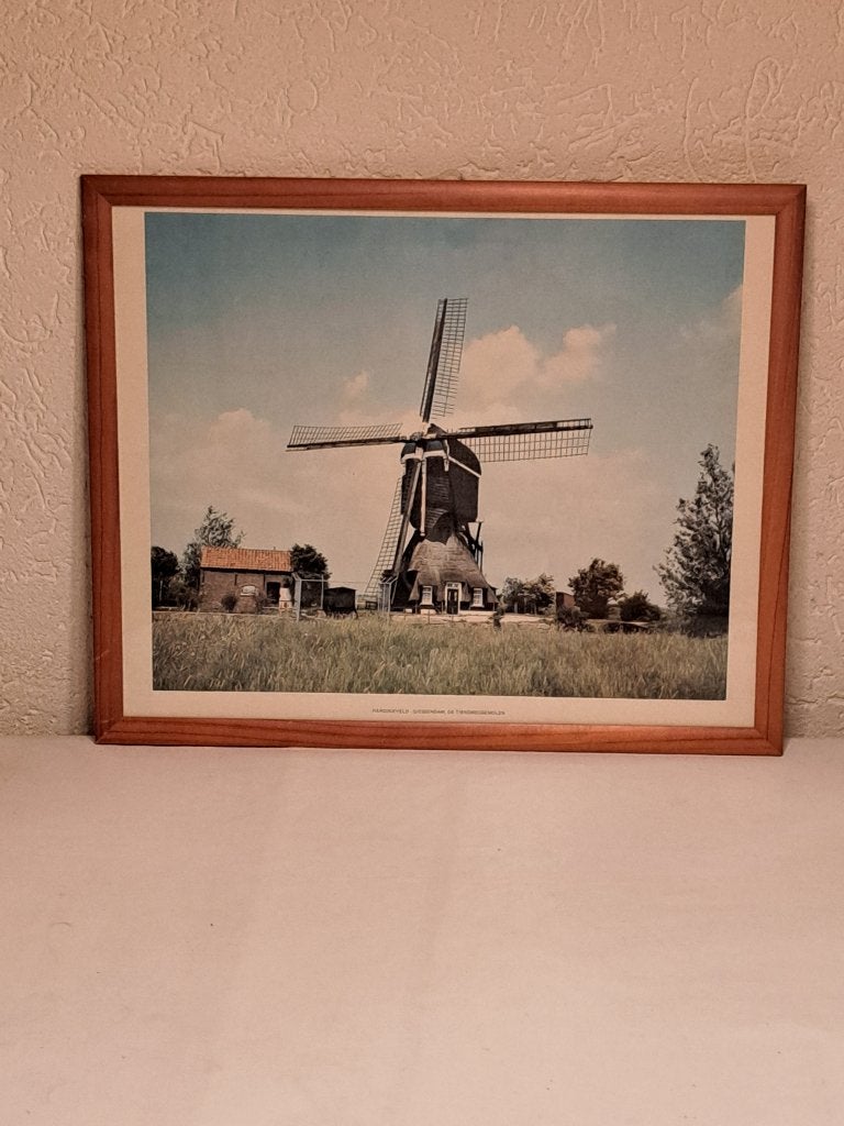 Schilderij Tiendwegsemolen, Ophalen, Overige stijlen, Overige technieken, Achter glas