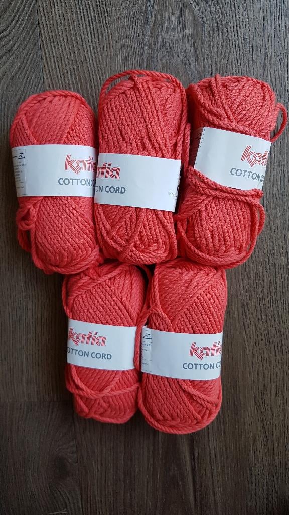 Katia Cotton Cord 6 effen kleuren breigaren / haakgaren, Verzenden, Nieuw, Breien of Haken, Wol of Garen