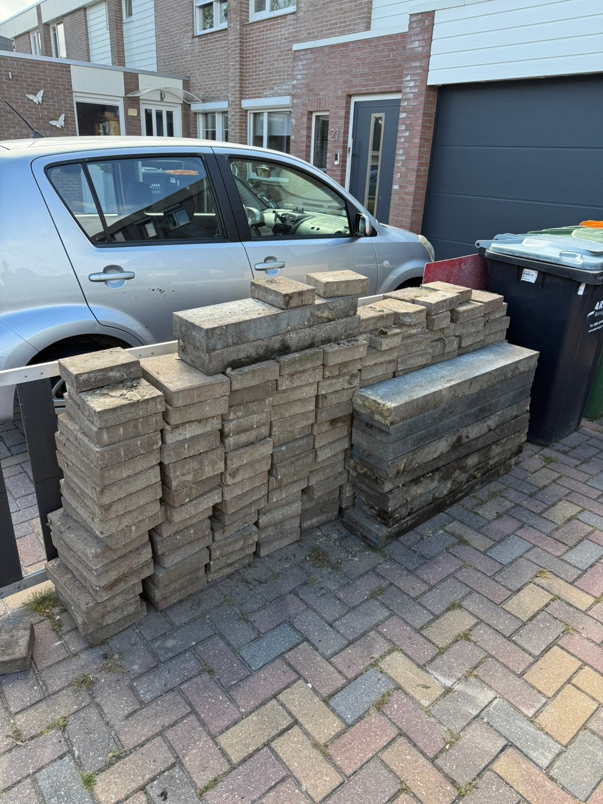 Gratis af te halen!!!, Ophalen, Gebruikt, Beton, Terrastegels