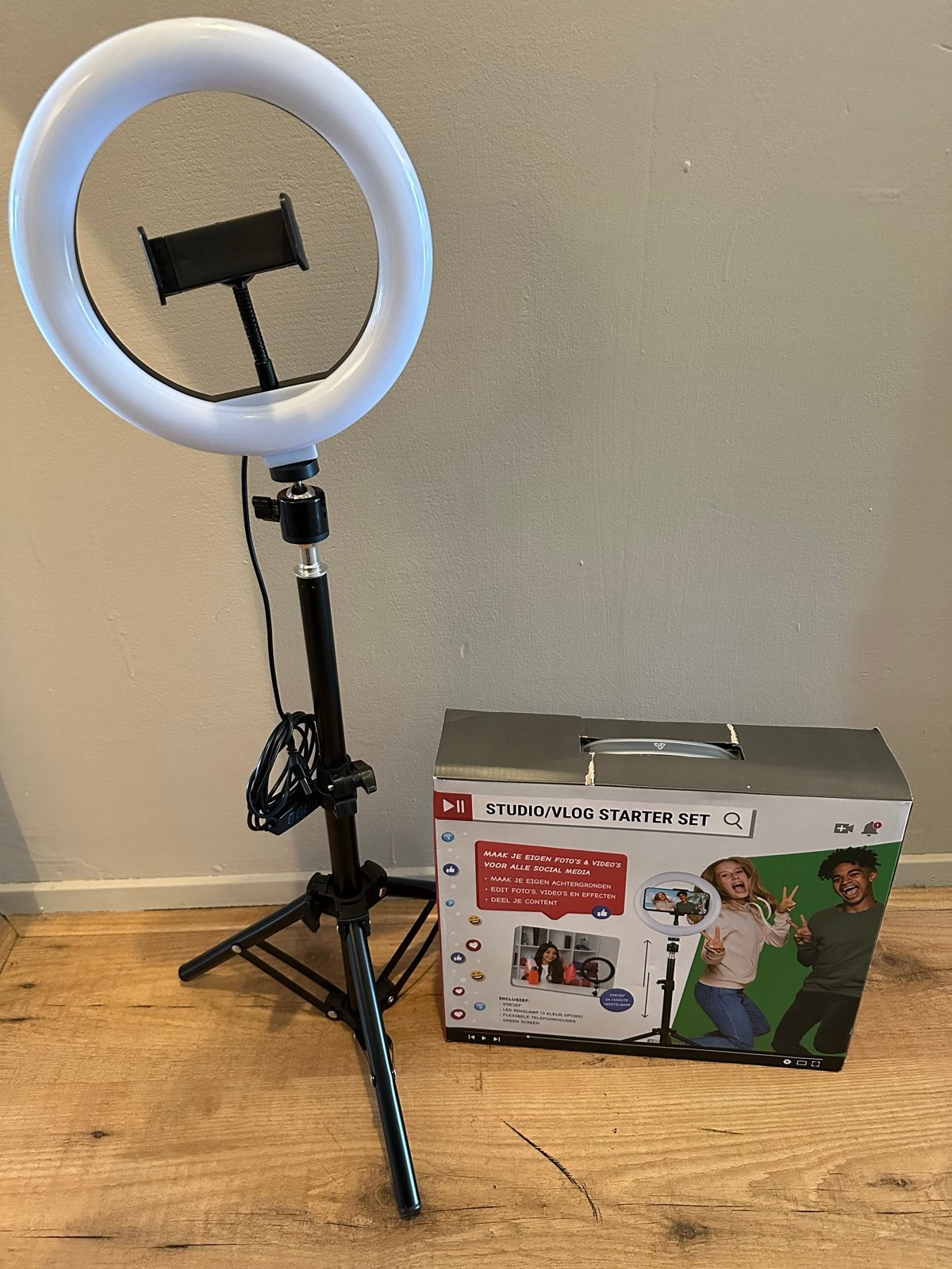 Studio / Vlog Starter Set - Ringlamp met Statief, Ophalen of Verzenden, Nieuw, Video