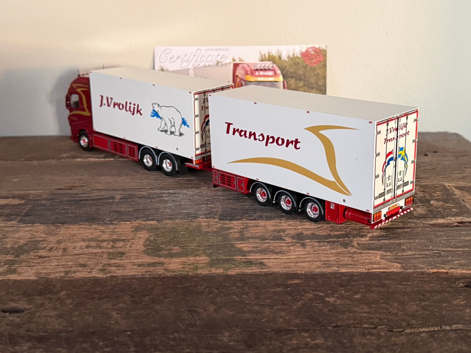 Tekno - Volvo FH4 J. Vrolijk, Hobby en Vrije tijd, Modelauto's | 1:50, Ophalen of Verzenden, Zo goed als nieuw, Bus of Vrachtwagen
