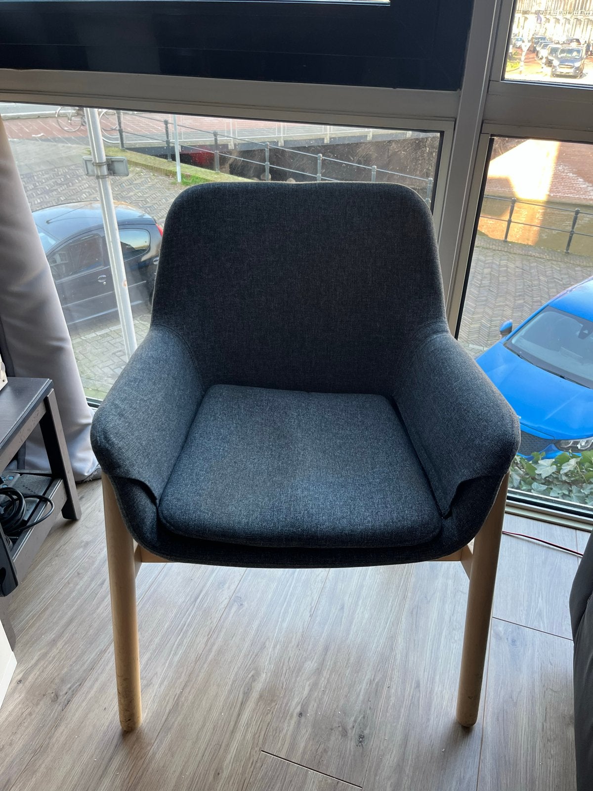 2x IKEA VEDBO Fauteuil Gunnared grijs, Huis en Inrichting, Fauteuils, Ophalen, Gebruikt, 75 tot 100 cm, 50 tot 75 cm