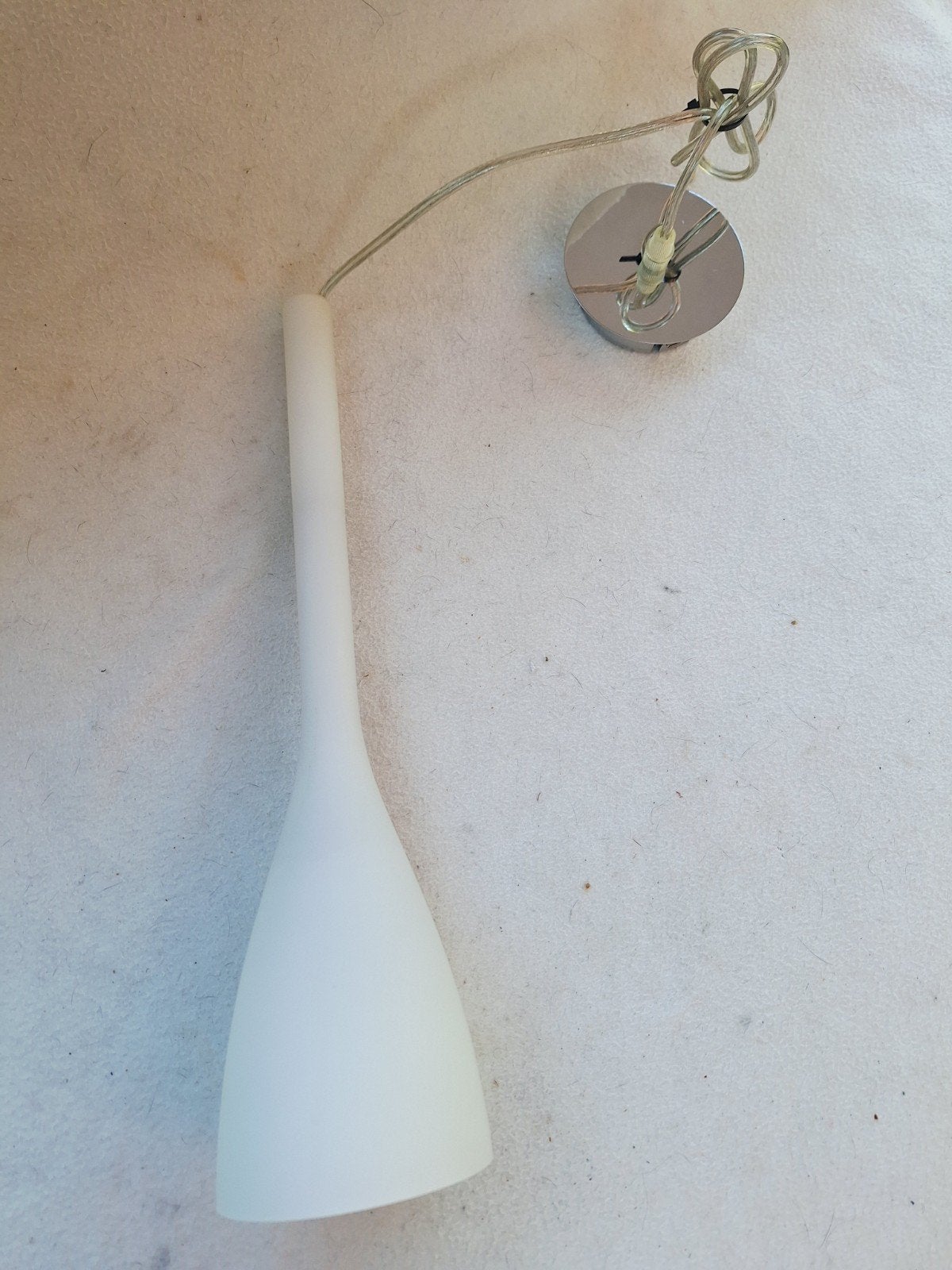 Ideal Lux Flut SP1 Small Hanglamp - Wit Glas E14, Huis en Inrichting, E14 (klein), Ophalen of Verzenden, Zo goed als nieuw, Glas