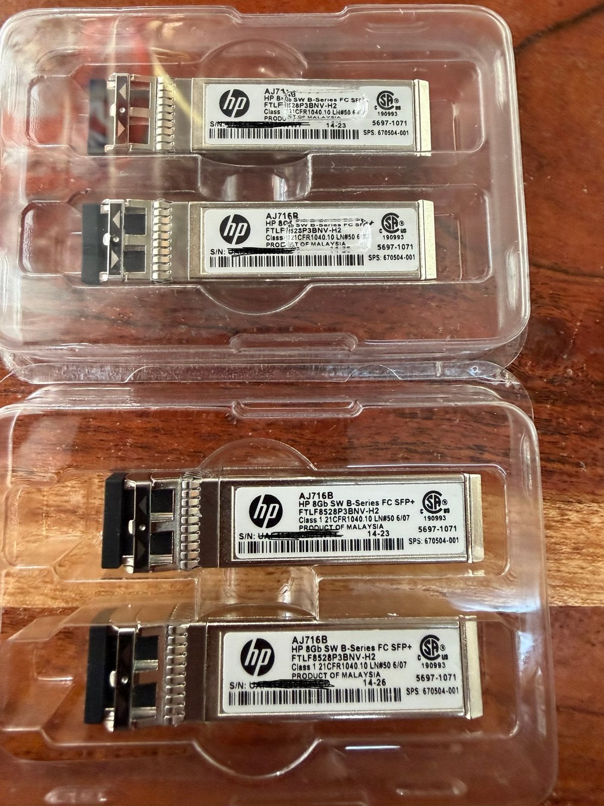 4 x HP SFP+ 8 Gb/s AJ716B, Ophalen, Zo goed als nieuw
