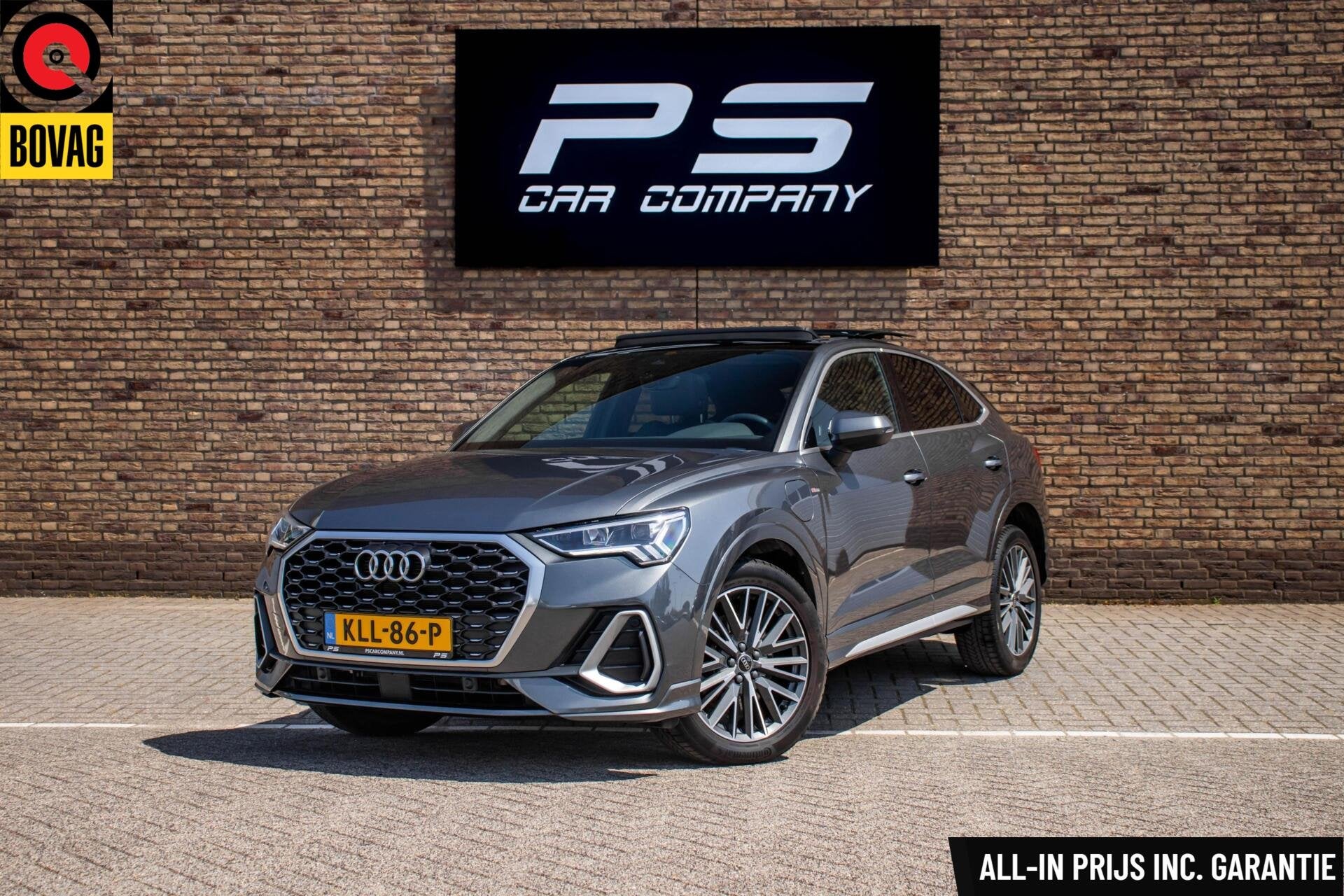 Audi Q3 45 TFSI e S-Line, Pano, Leder, Ambient, Carplay, Auto's, Gebruikt, Met garantie (alle), Automatische klimaatregeling, Hybride Elektrisch/Benzine
