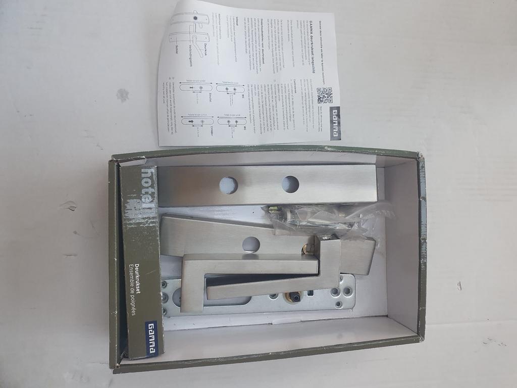 Deurklink met slot voor toilet, Ophalen, Nieuw, Rvs, Slot