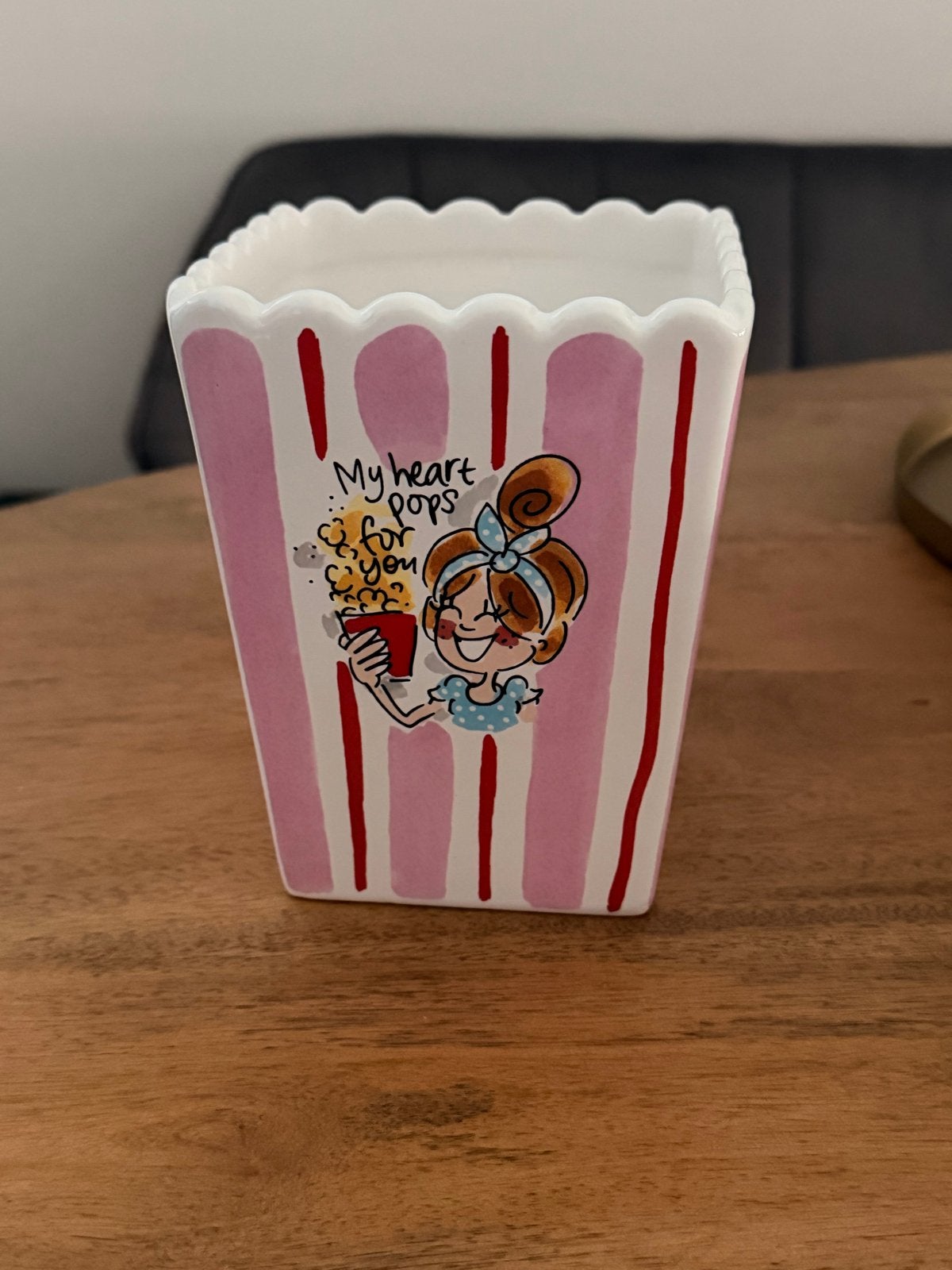 Blond Amsterdam Popcorn Bakje - My Heart Pops For You, Ophalen, Keramiek, Overige typen, Zo goed als nieuw