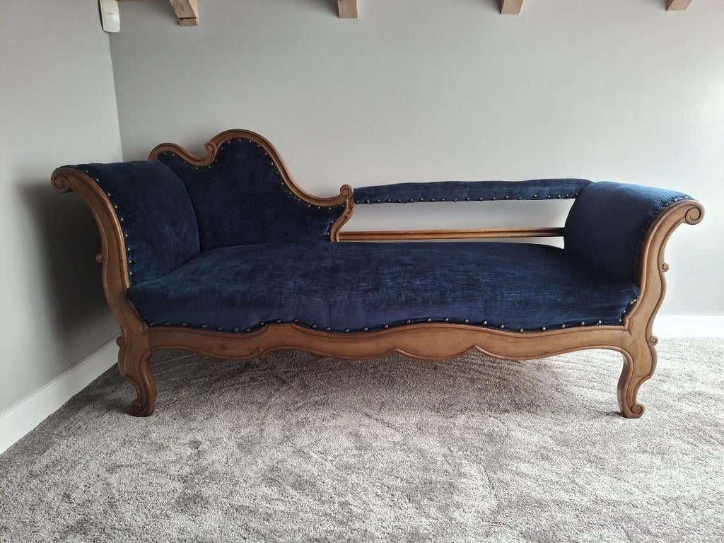 Gratis ophalen - Chaise longue + fauteuil, Ophalen, Gebruikt, Eenpersoons, Stof