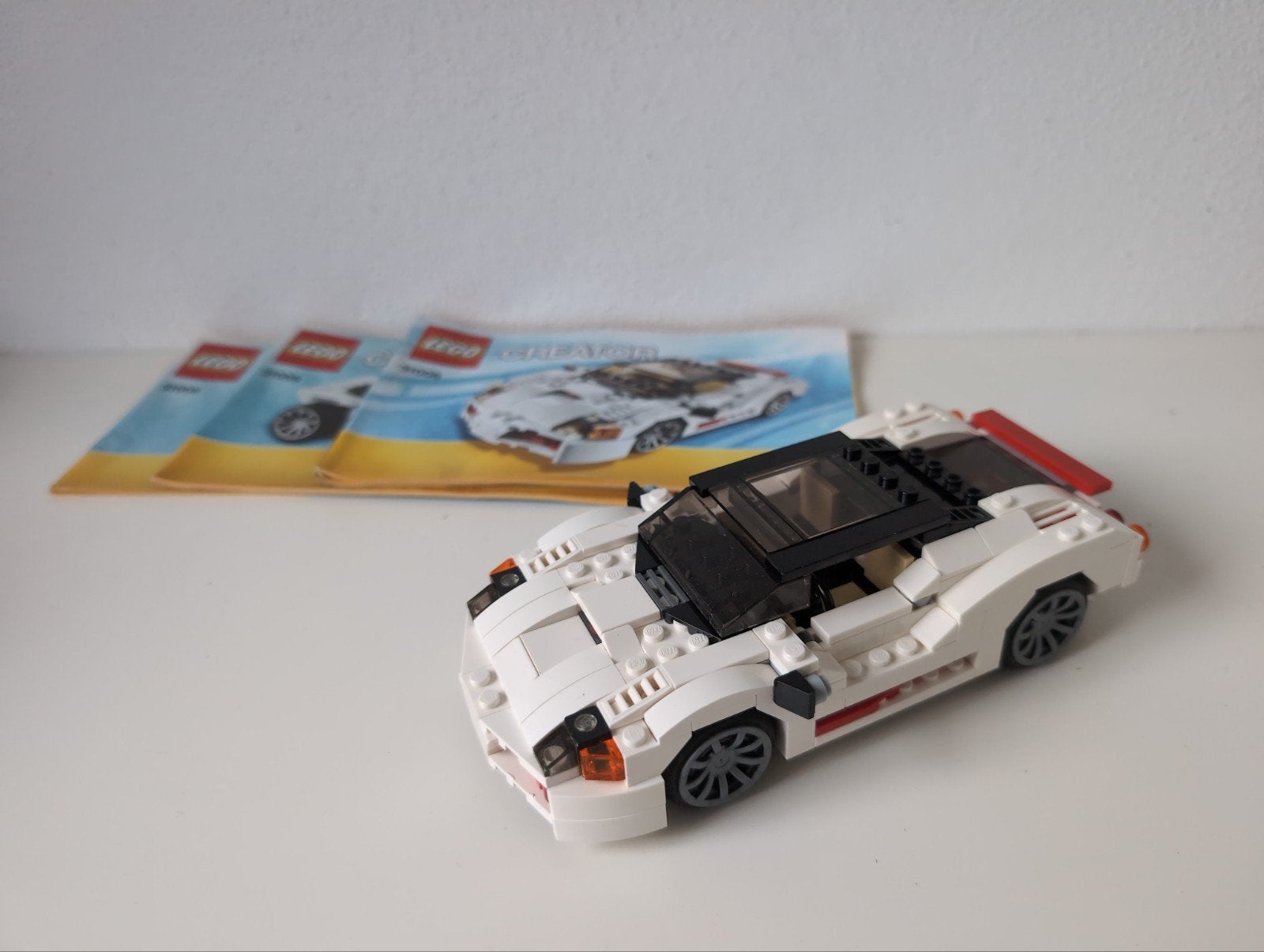 lego creator 3in1 set 31006 witte sportauto, Gebruikt, Lego, Inclusief instructies, Ophalen of Verzenden