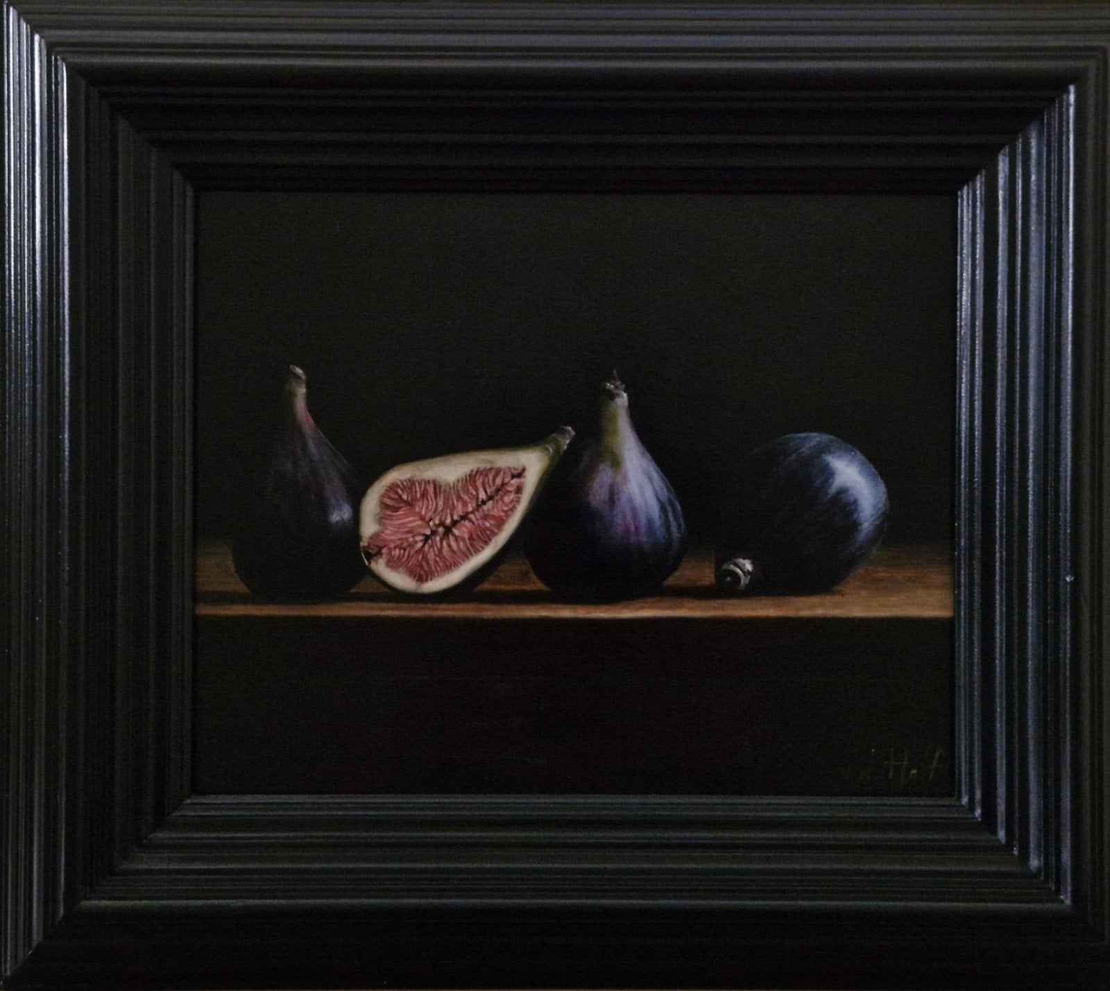 Realistisch Stilleven met vijgen, Antiek en Kunst, Ophalen of Verzenden
