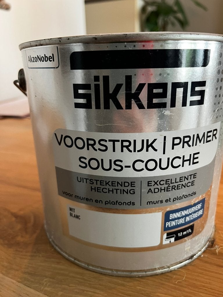 Ongeopende Sikkens Voorstrijk Binnenmuurverf 2,5L Wit, Ophalen, Wit, Nieuw, Verf