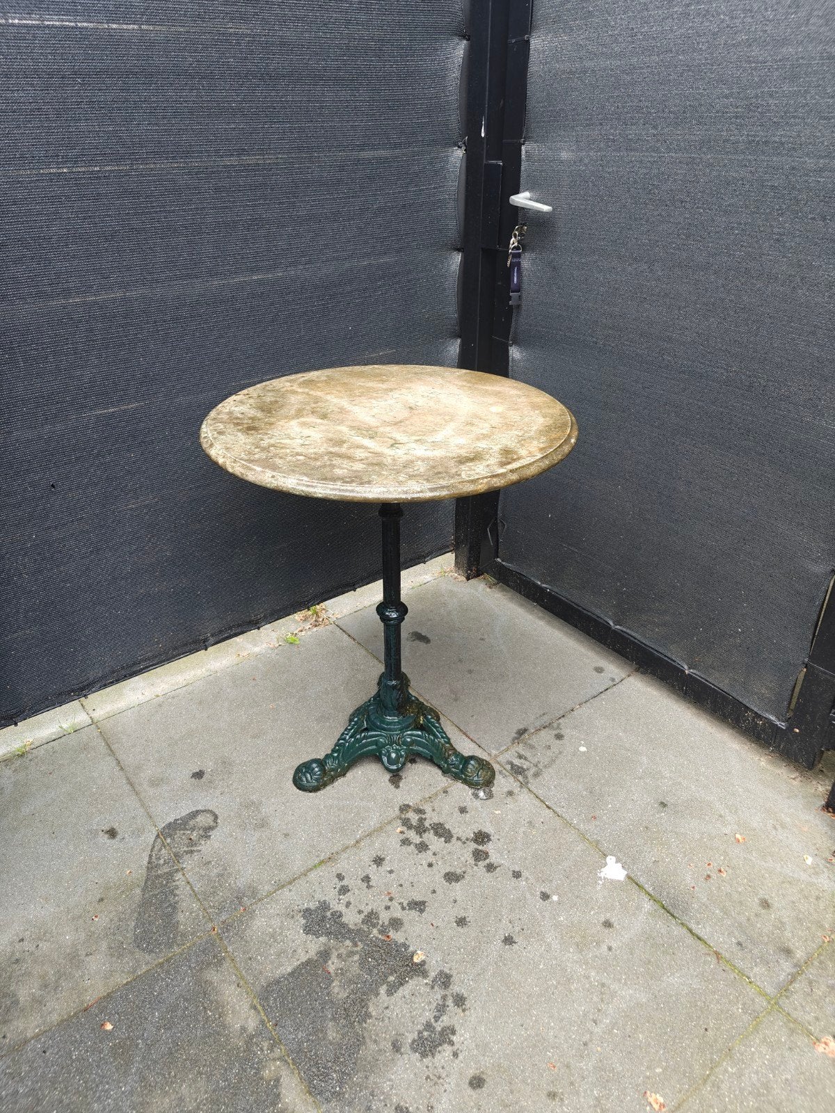 Gietijzeren tafel met marmeren blad, Antiek en Kunst, Ophalen