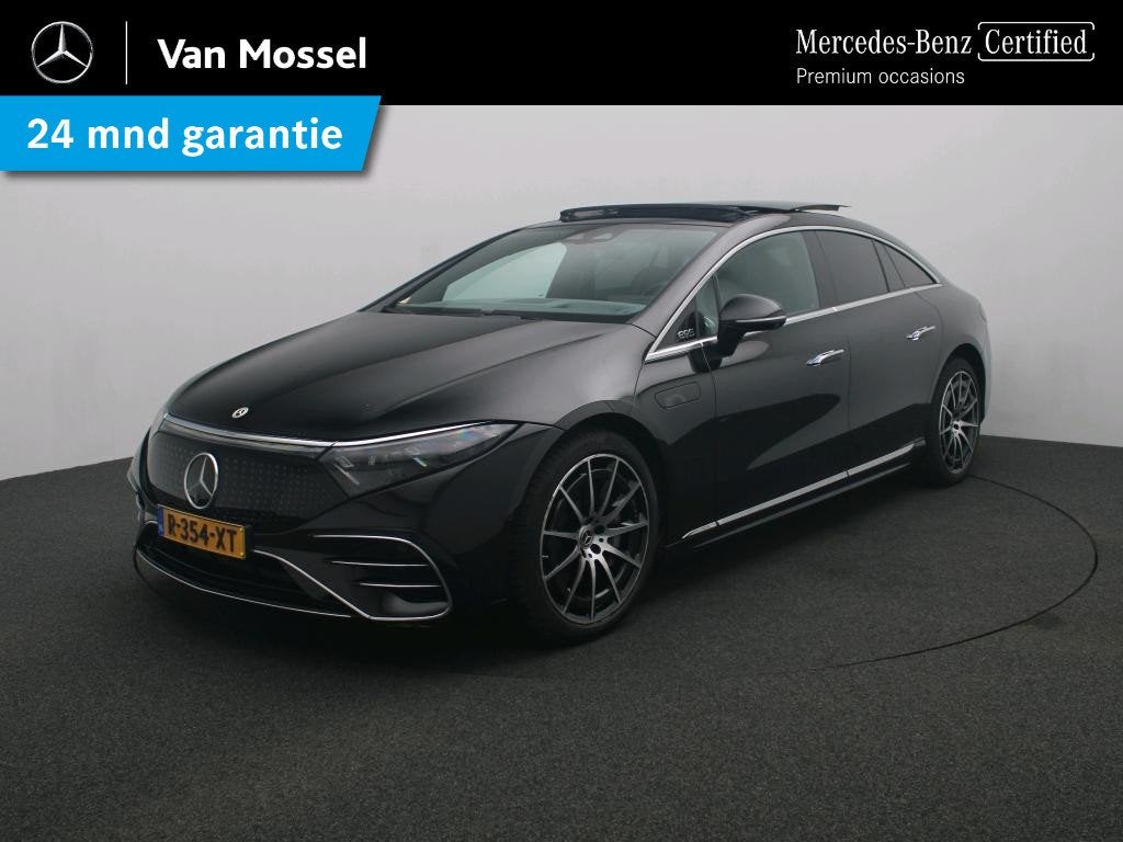 Mercedes-Benz EQS 450+ AMG Line 108 kWh / Premium/ Panoramad, Auto's, Mercedes-Benz, Automaat, Gebruikt, 124 €/maand, Zwart